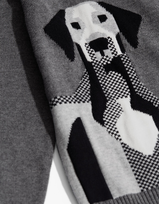 Country Road Dog Intarsia Knit