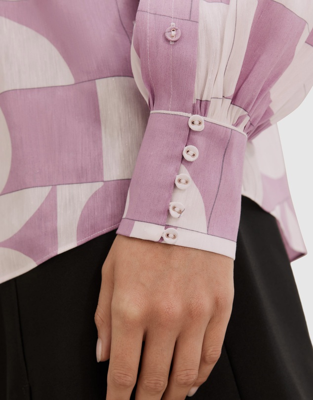 Country Road Print Button Detail Blouse