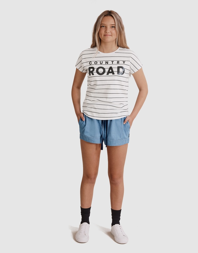 Country Road Teen Recycled Cotton Logo Sequin T-Shirt