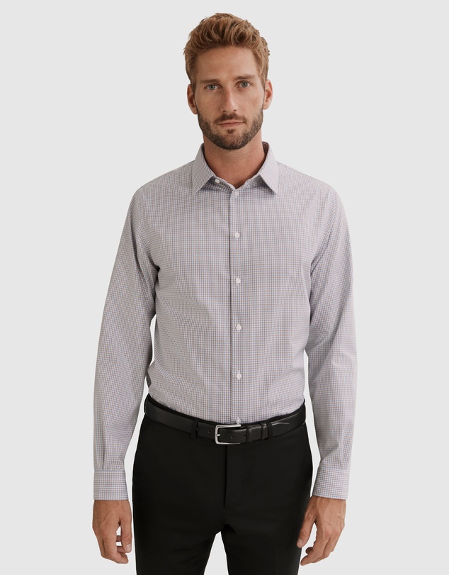 Country Road Regular Fit Windowpane Travel Shirt