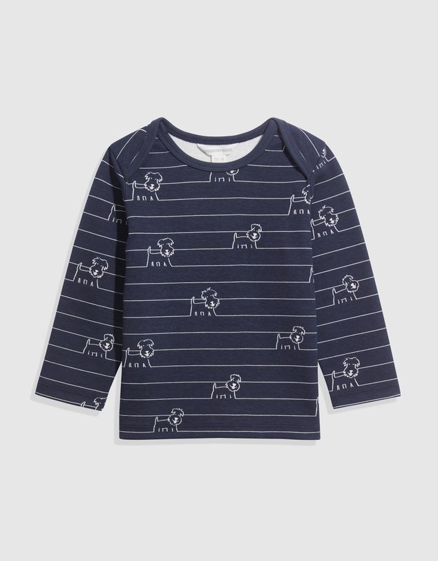 Country Road Organically Grown Cotton Envelope Stripe Dog T-Shirt