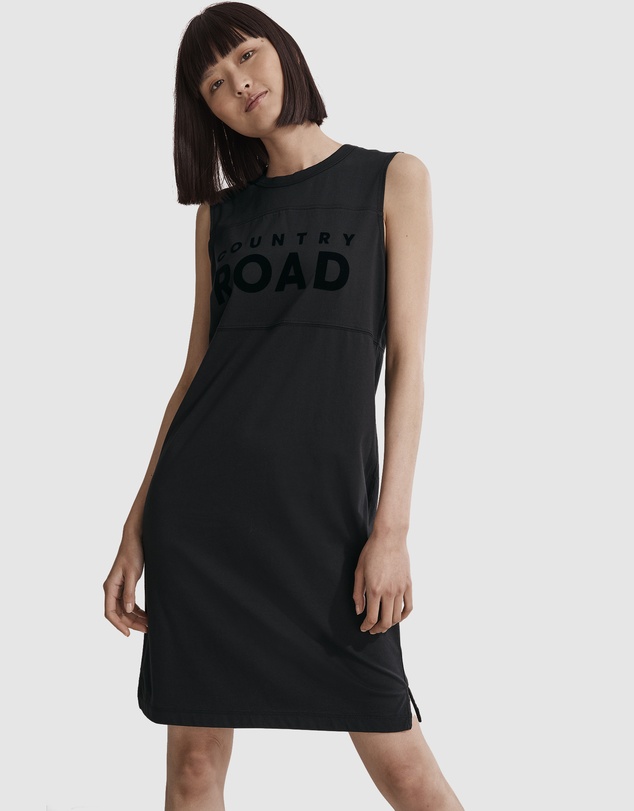 Country Road Verified Australian Cotton Modern Logo Tank Dress