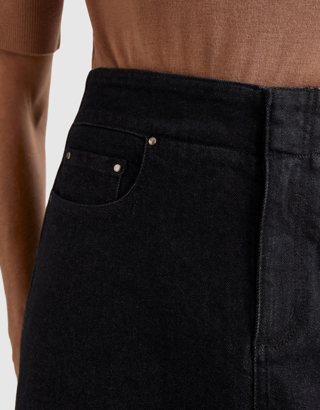 Country Road Australian Cotton A-line Denim Midi Skirt