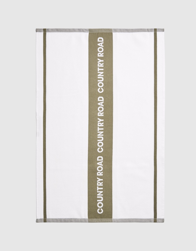 Country Road Australian Cotton Cr Logo Tea Towel