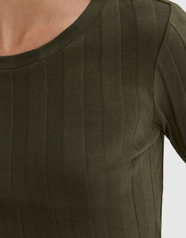 Country Road Self Stripe Long Sleeve Top