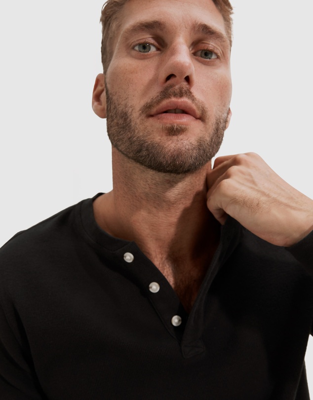 Country Road Long Sleeve Waffle Henley