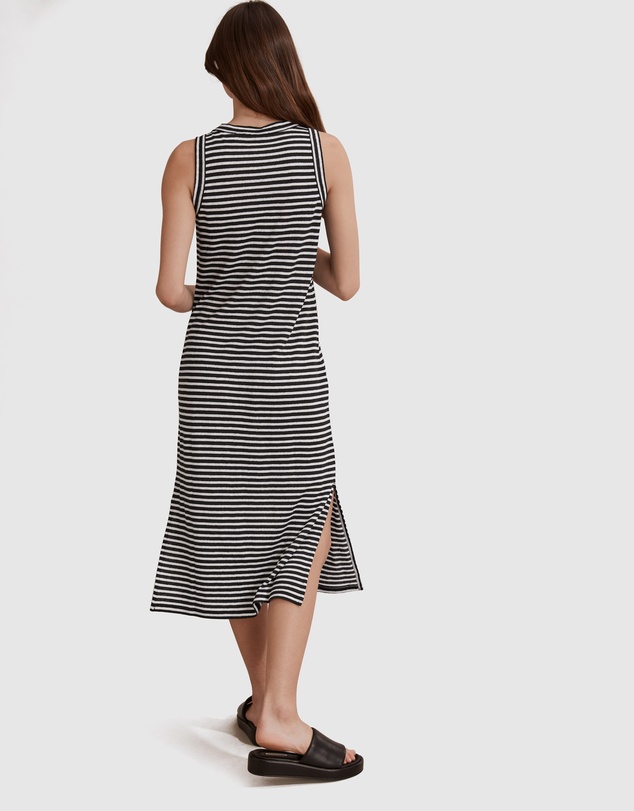 Country Road Stripe Linen Jersey Dress