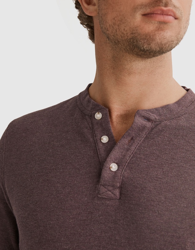 Country Road Long Sleeve Waffle Henley