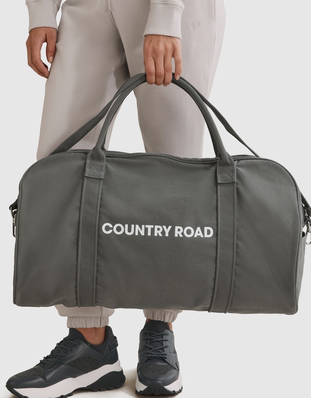 Country Road Zip Canvas Logo Tote