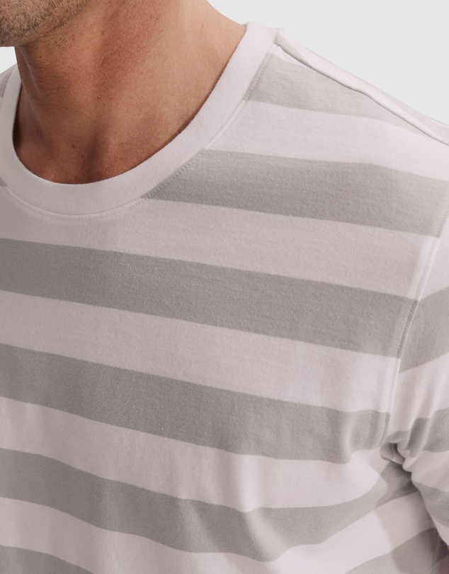 Country Road Wide Stripe Pima Crew T-Shirt