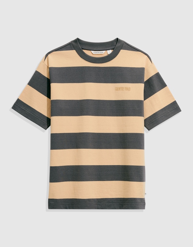 Country Road Teen Recycled Cotton Block Stripe Short Sleeve T-Shirt