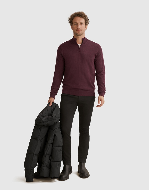 Country Road Verified Australian Merino Half Zip Knit