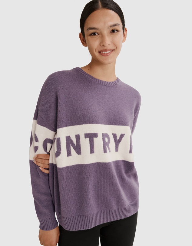 Country Road Teen Logo Intarsia Knit