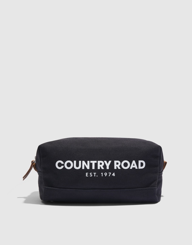 Country Road Organically Grown Cotton Modern Logo Wash Bag