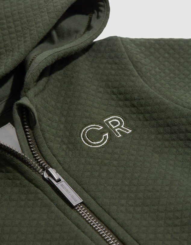 Country Road Unisex Organically Grown Cotton Quilted Hooded Sweat