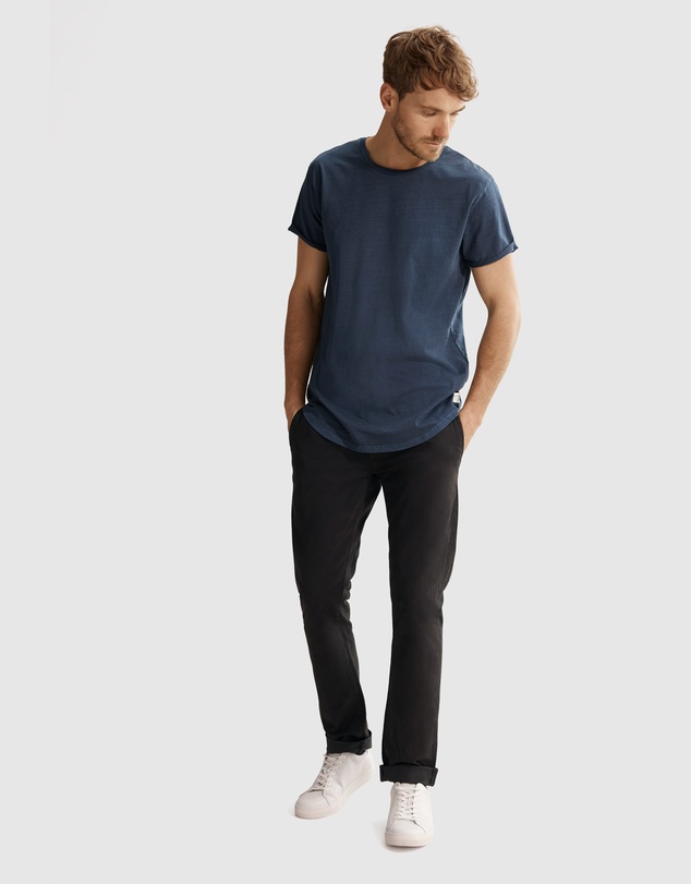 Country Road Short Sleeve Longline Garment Dyed T-Shirt