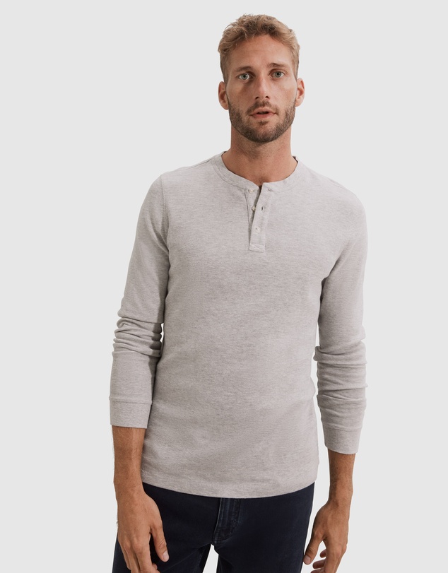 Country Road Long Sleeve Waffle Henley