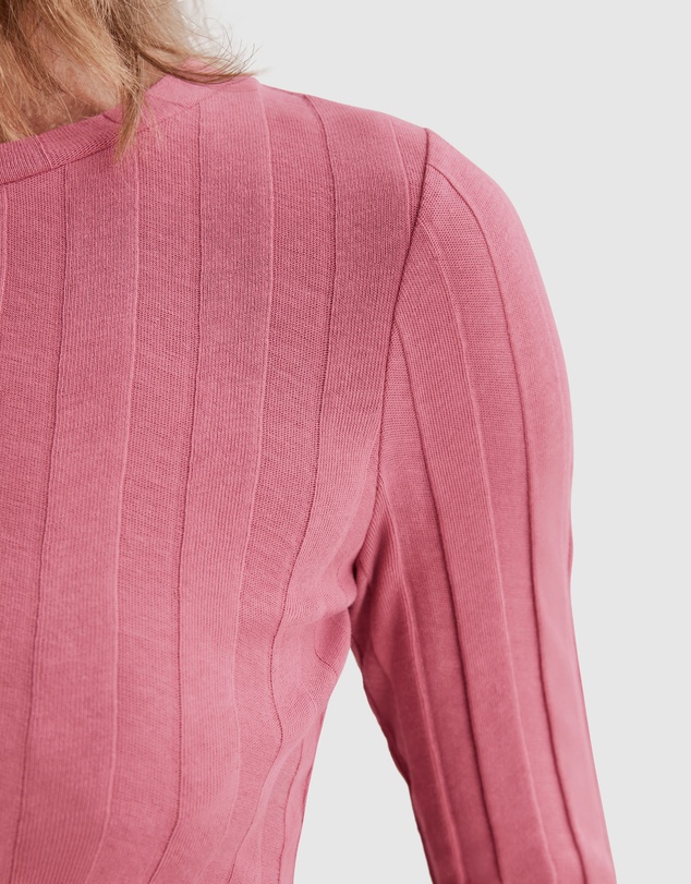 Country Road Self Stripe Long Sleeve Top