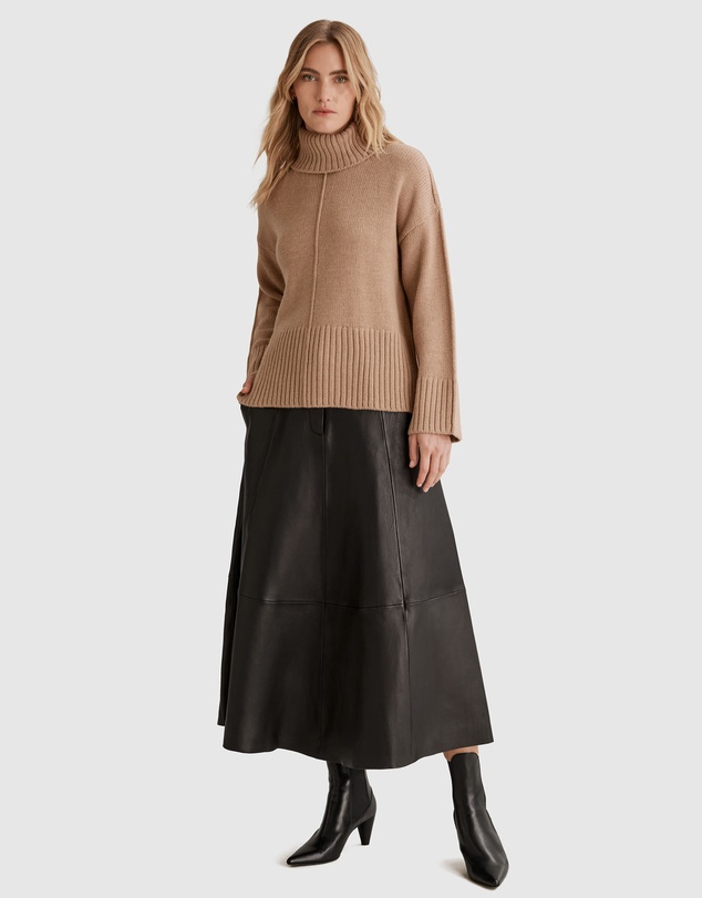 Country Road Mock Neck Rib Knit