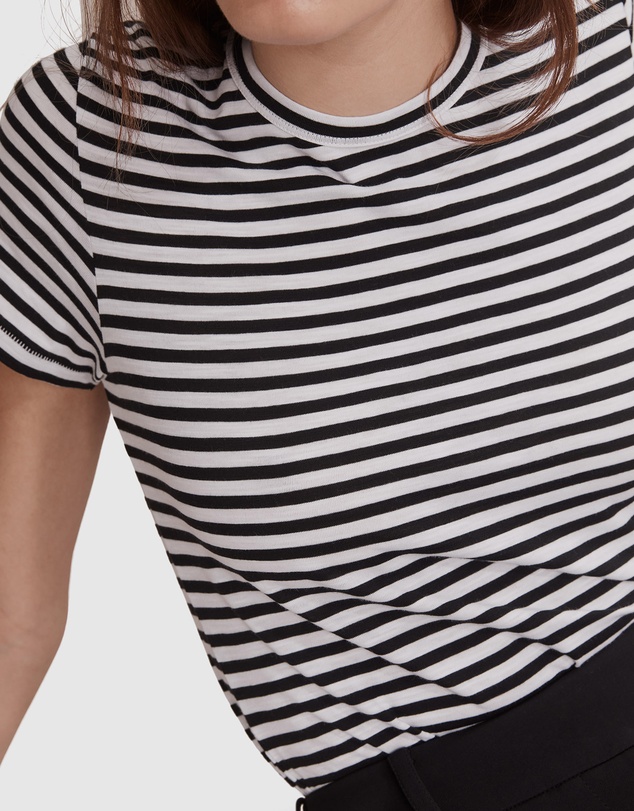 Country Road Australian Cotton Stripe Short Sleeve Cotton Slub T-Shirt