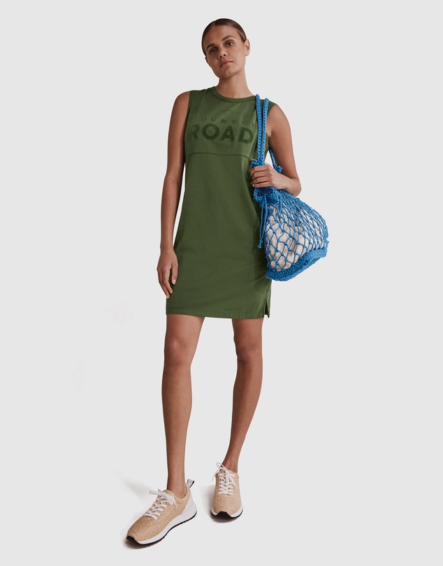 Country Road Verified Australian Cotton Modern Logo Tank Dress