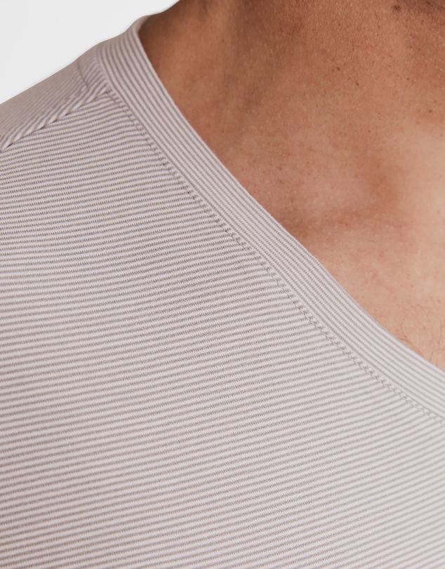 Country Road Micro Stripe Pima V-neck T-Shirt