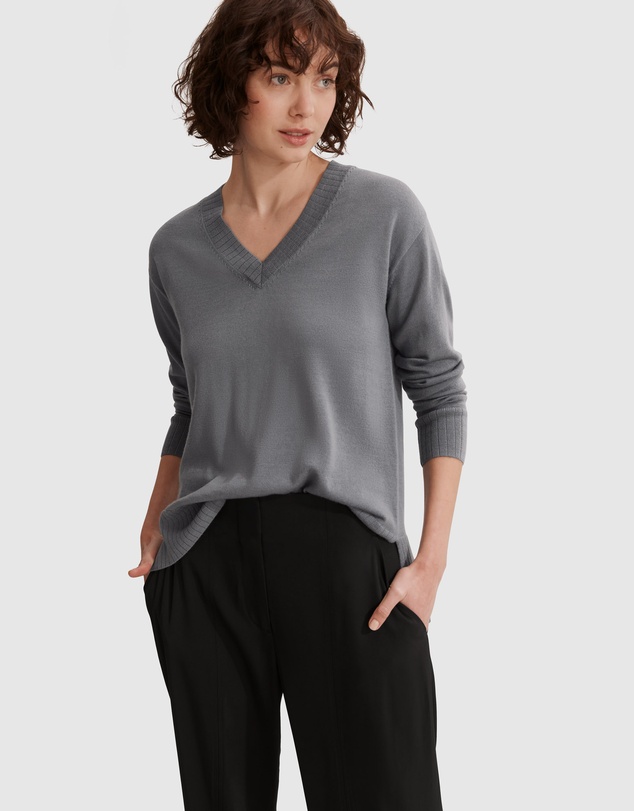 Country Road Verified Australian Merino Wool V-neck Knit