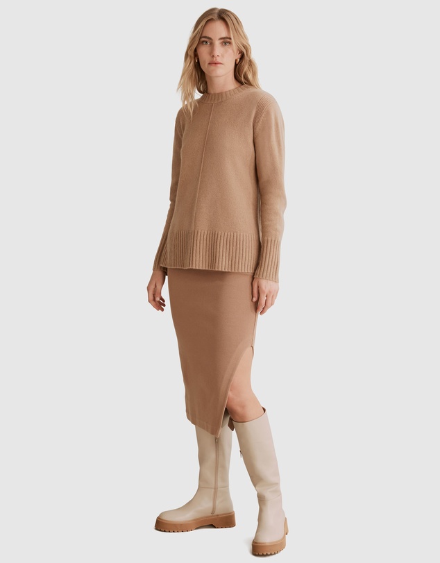 Country Road Rib Midi Skirt