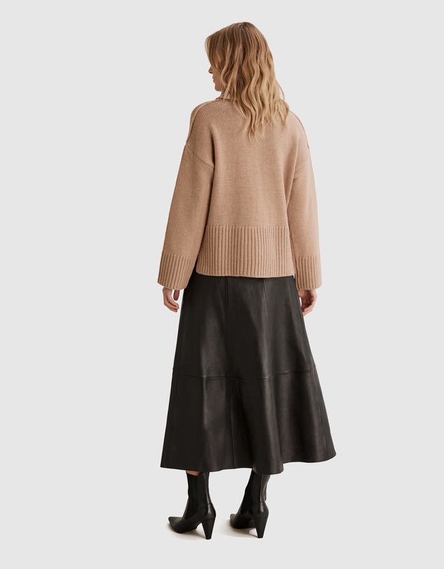 Country Road Mock Neck Rib Knit