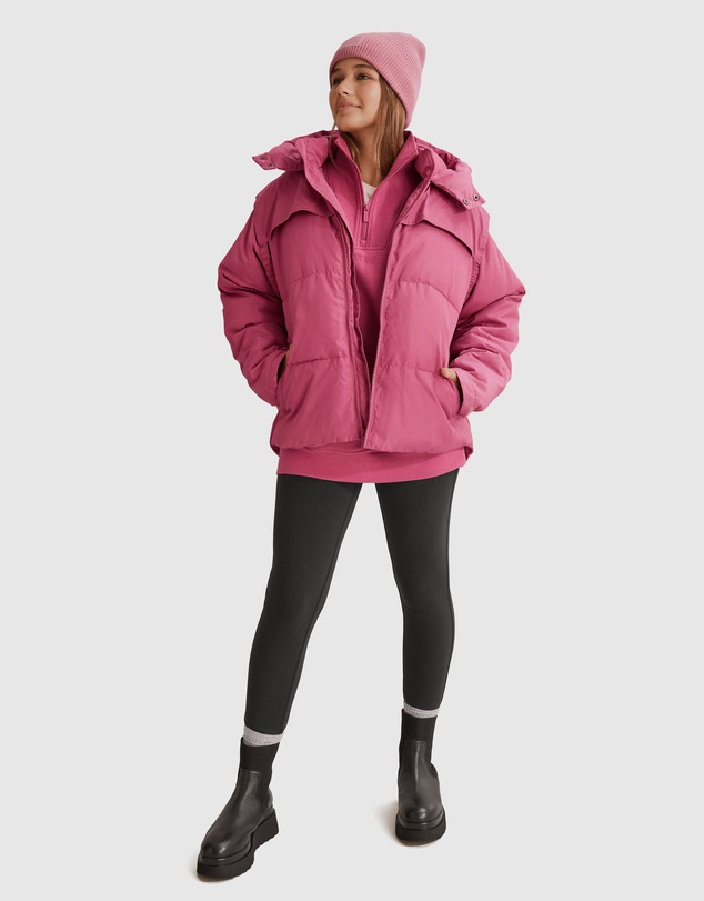 Country Road Teen Recycled Polyester Oversized Quilt Puffer Jacket