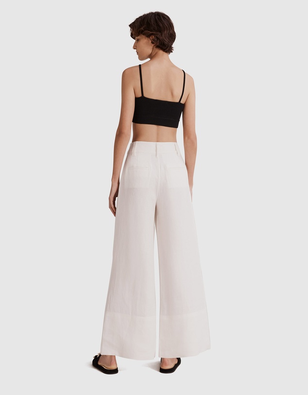 Country Road Organically Grown French Linen Wide Leg Pant