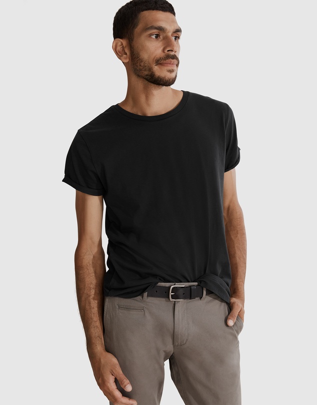 Country Road Short Sleeve Longline Garment Dyed T-Shirt