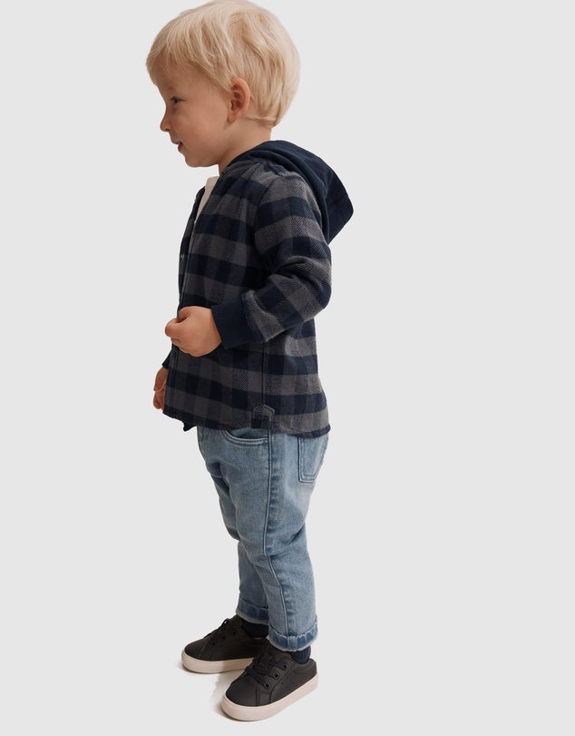 Country Road Check Hooded Shirt