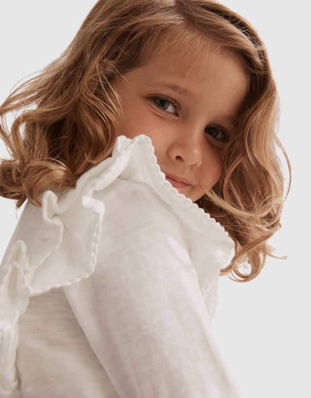 Country Road Organically Grown Cotton Slub Frill T-Shirt