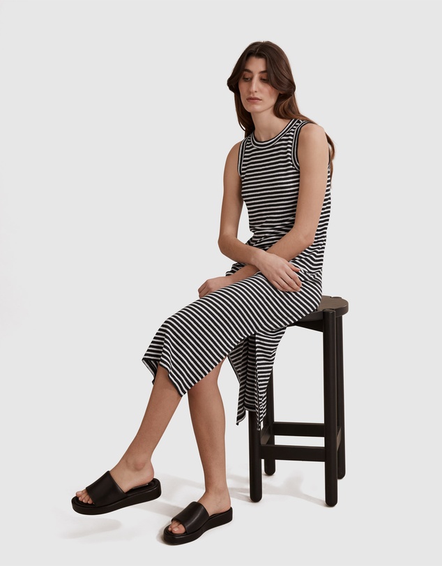 Country Road Stripe Linen Jersey Dress