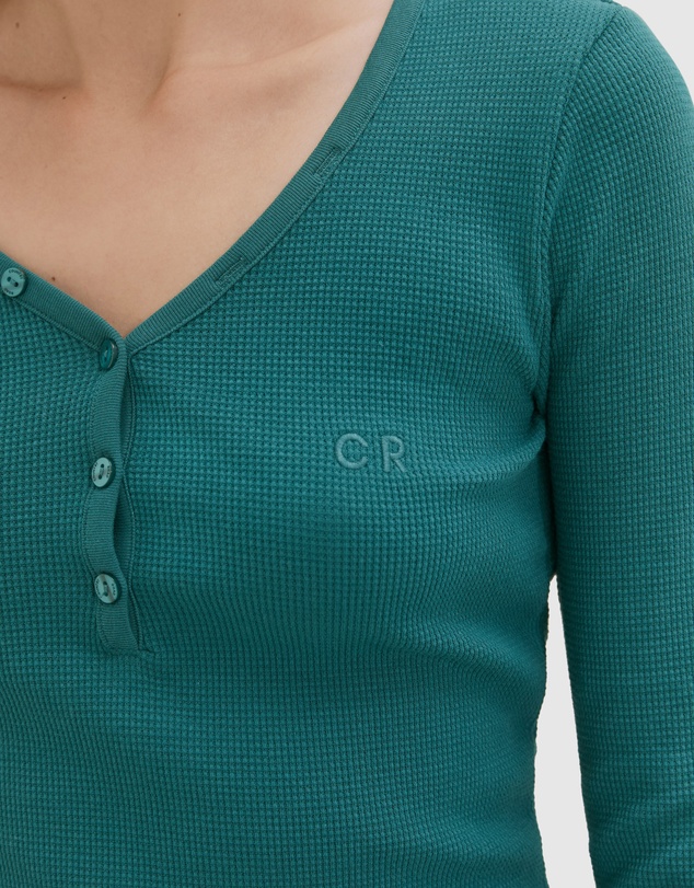 Country Road Waffle Henley Top