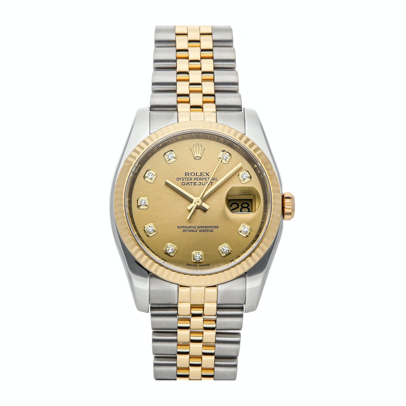 rol€x Datejust 36 Champagne 116233-0150