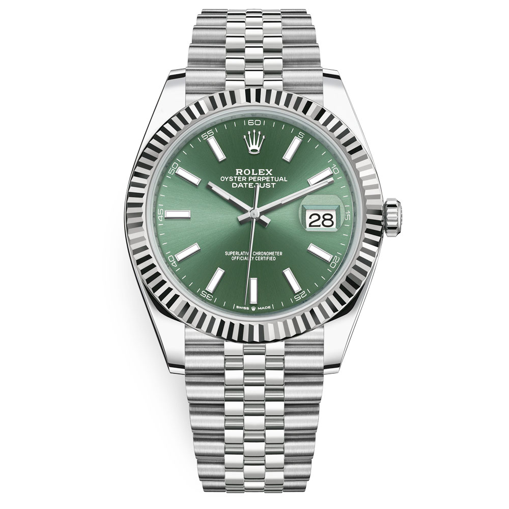 rol€x Datejust 41'Mint Green' 126334 Steel & White Gold