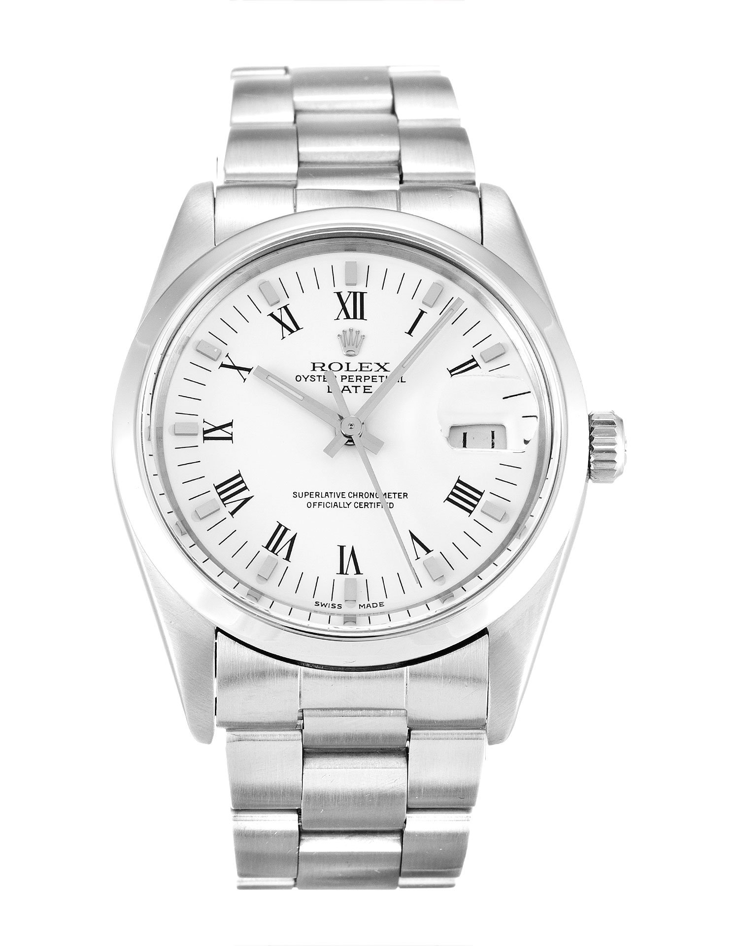 rol€x Oyster Perpetual Date 34mm White 15000