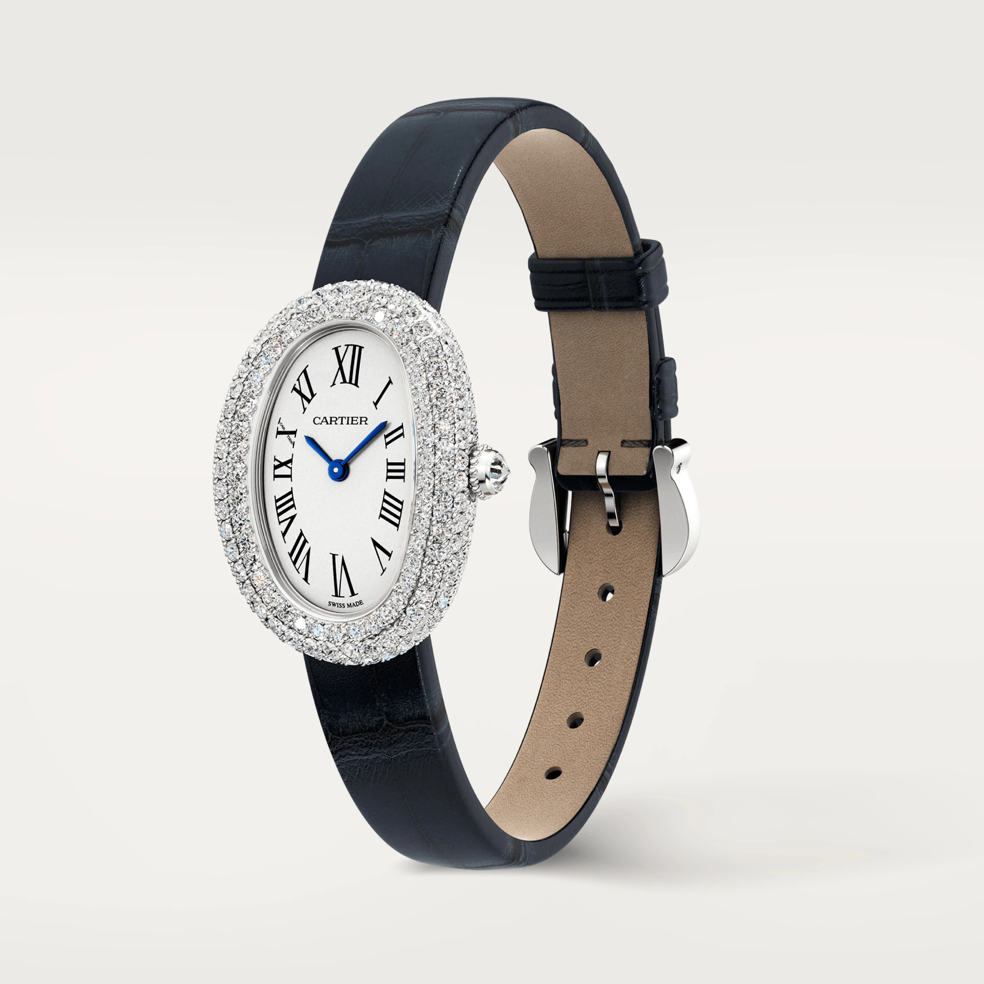 C@RTIER Baignoire 18K White Gold & Diamonds Ladies Watch, WJBA0015