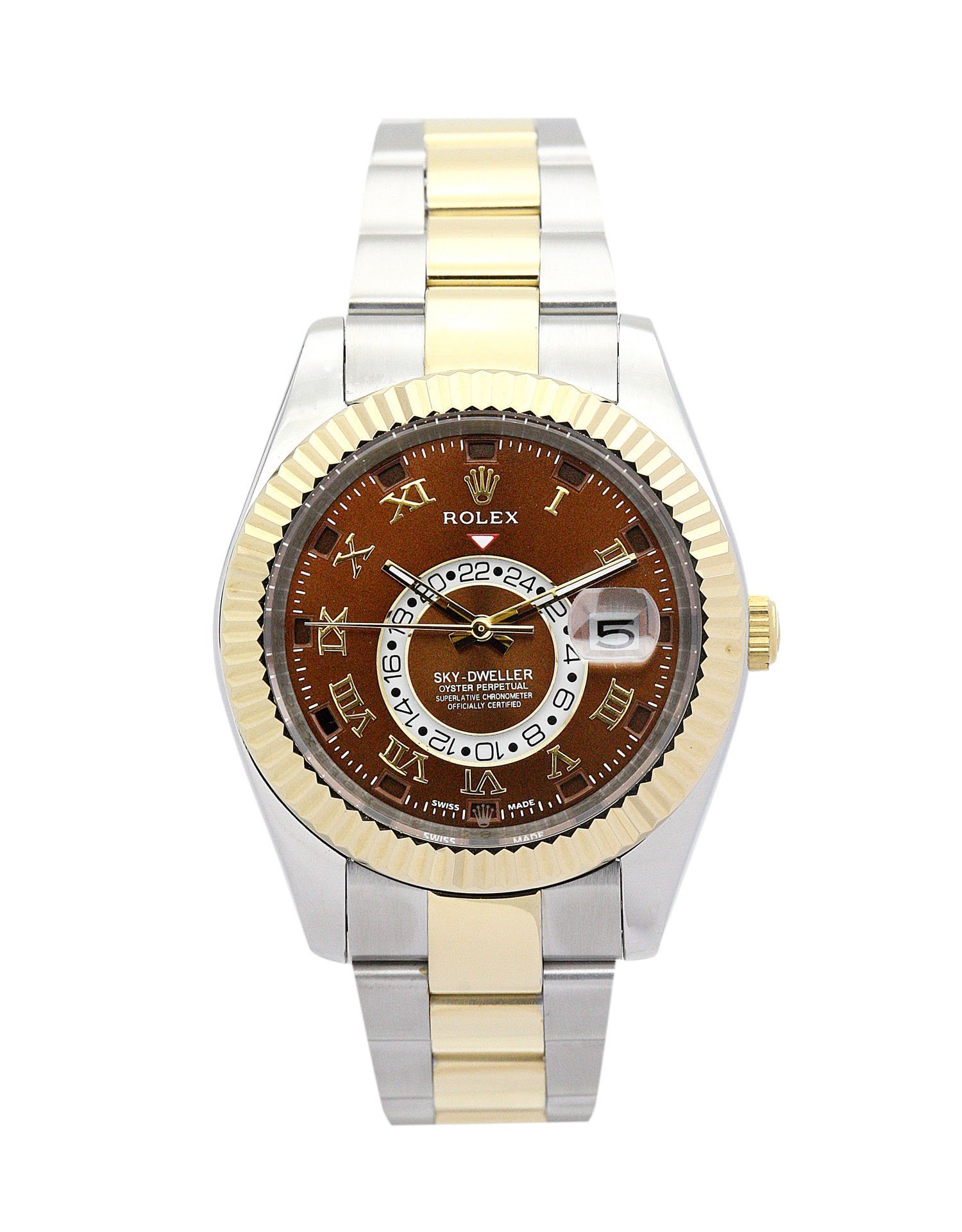 rol€x Sky-Dweller 326938 Gold & Silver