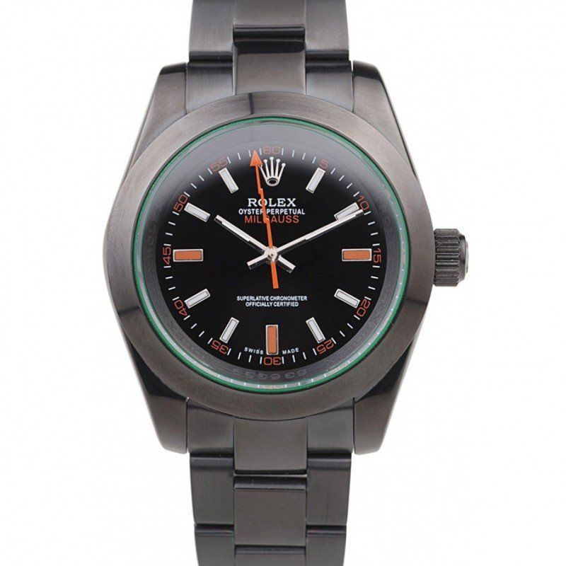 rol€x Milgauss Pro-Hunter Tinted Green Saphire Black Dial PRL05090290