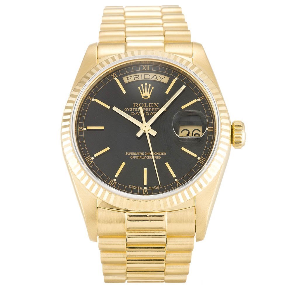 rol€x Day-Date Black 18038