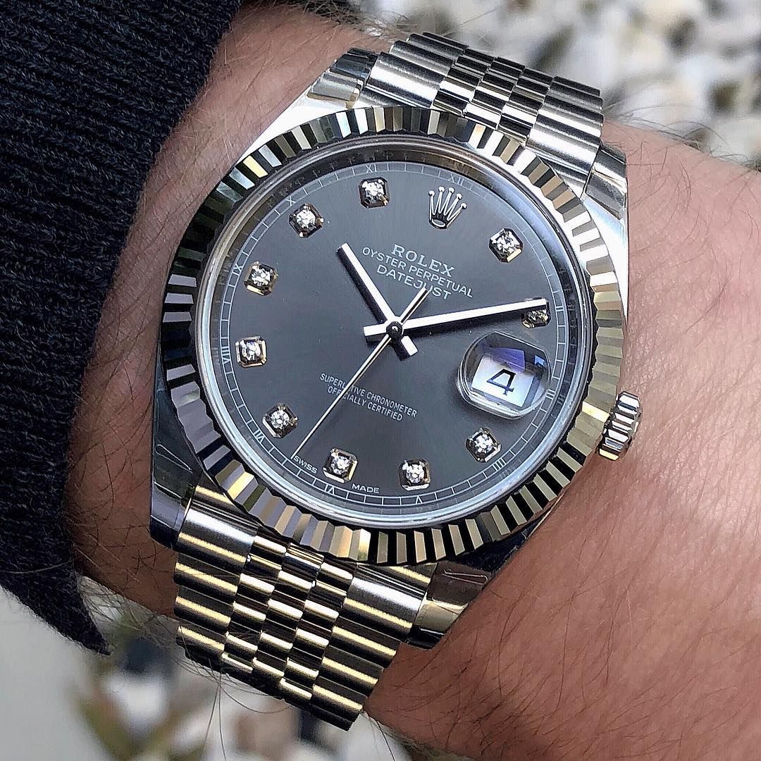 rol€x DateJust 41 Rhodium Diamond Dial 126334 Steel & 18k White Gold