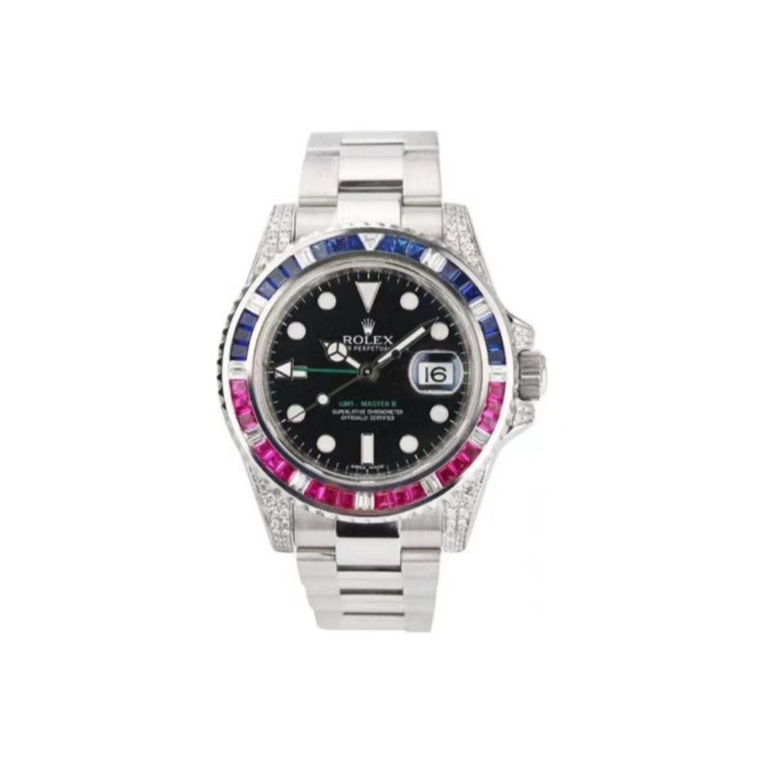 Submariner Silver Blue / Red Diamond 40mm