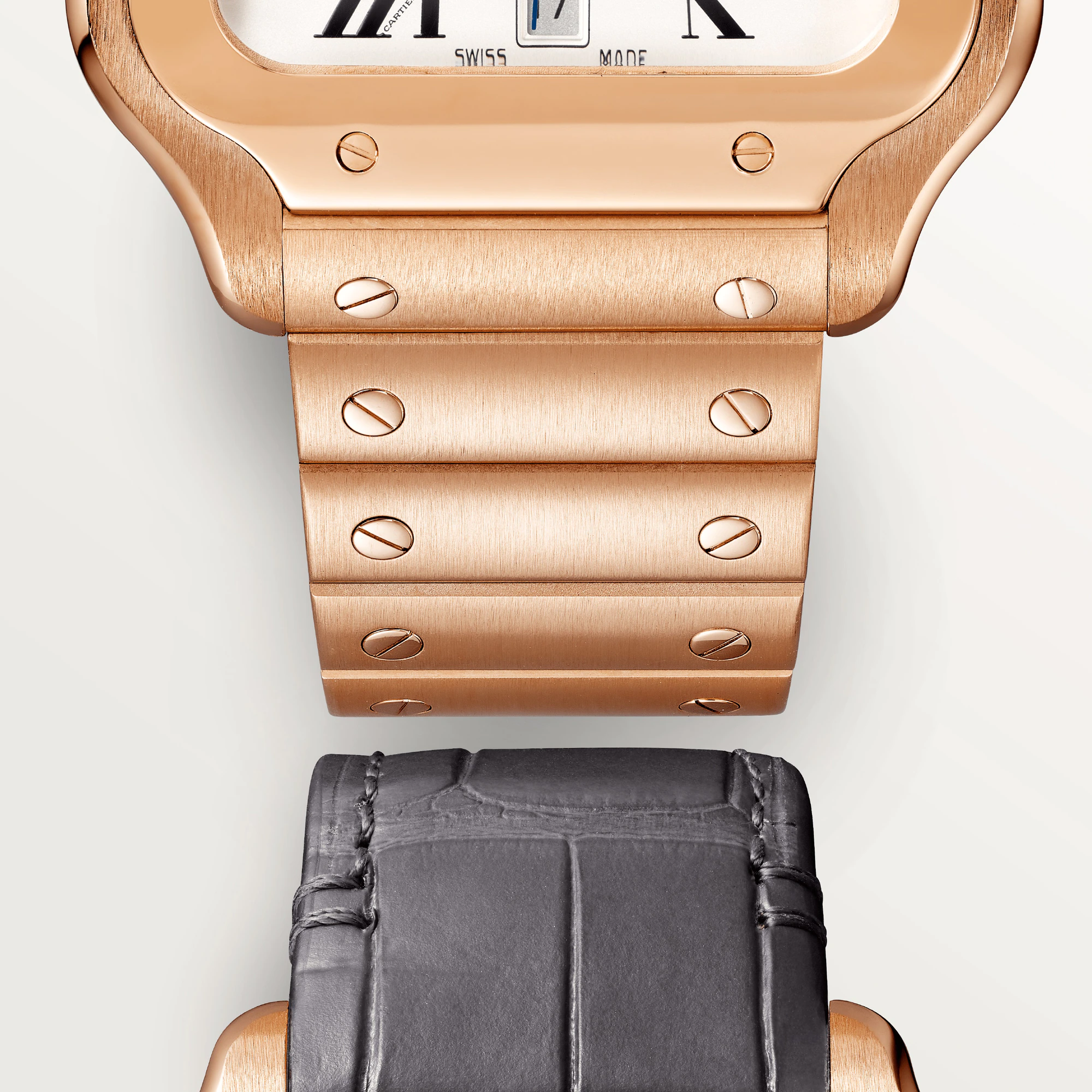 C@RTIER Santos Rose Gold Men��s Watch, WGSA0018