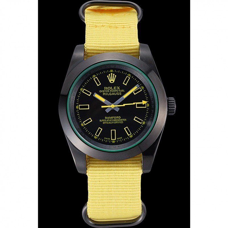 rol€x Milgauss Bamford Yellow Nylon Strap 621999
