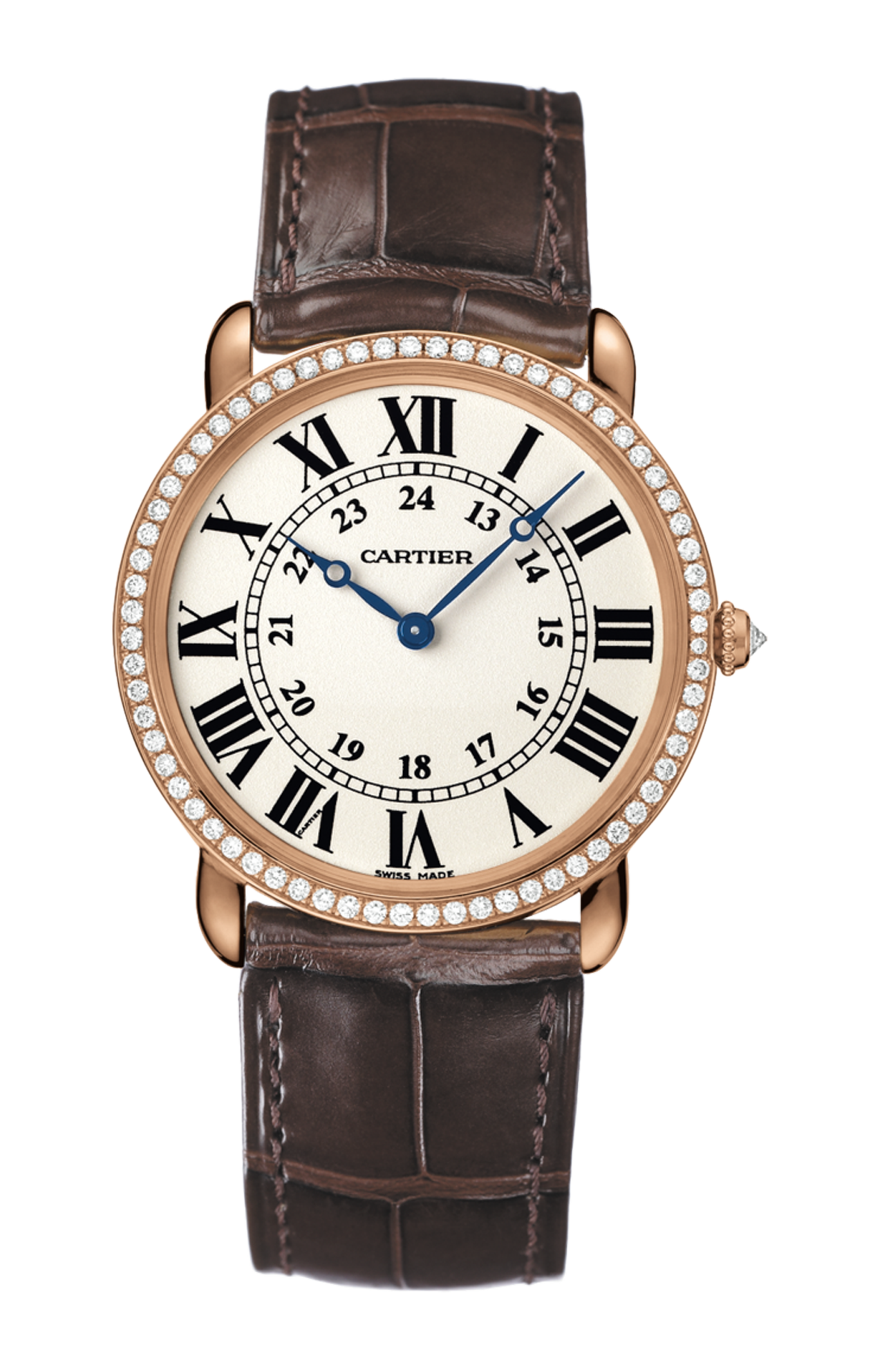 C@RTIER Ronde Louis 18K Pink Gold & Diamonds Watch, WR000651