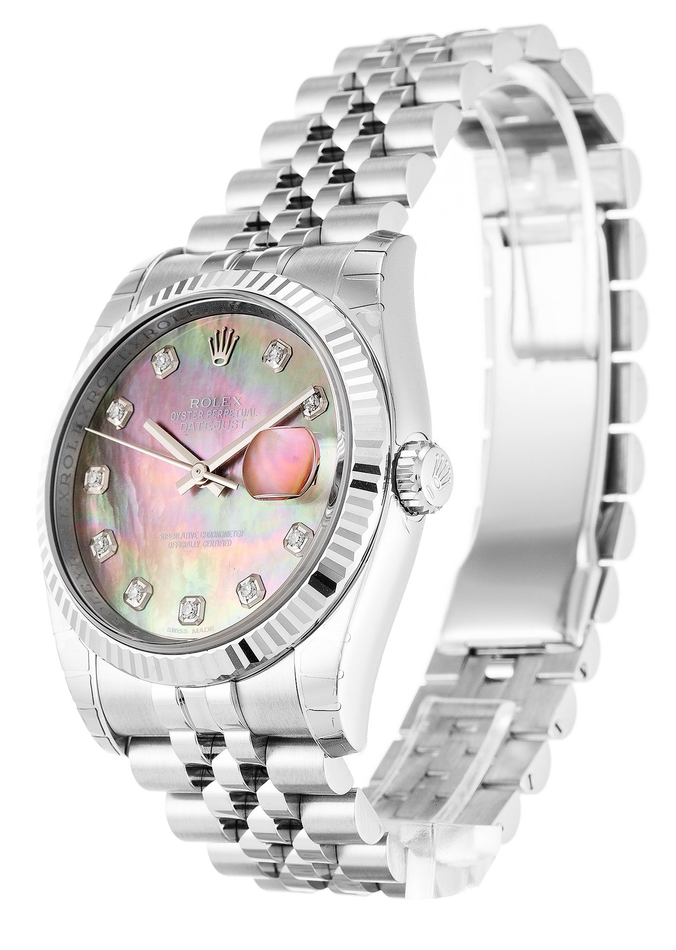 rol€x Datejust Pearl Black-Diamond Dial 116234