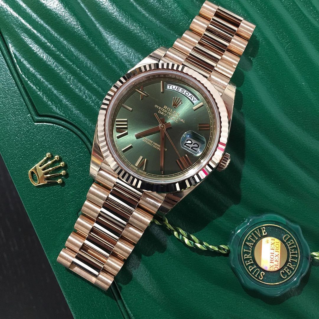 rol€x 228235 Day-Date 40 Olive Green 60th Anniversary